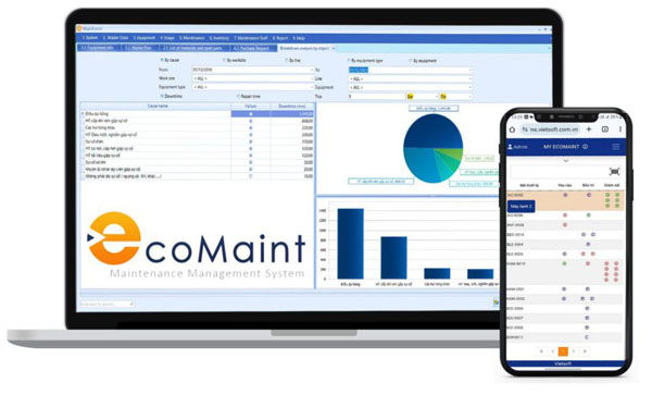 Phần mềm quản lý thiết bị trường học VietSoft Ecomaint
